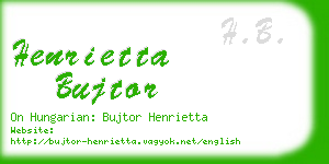 henrietta bujtor business card